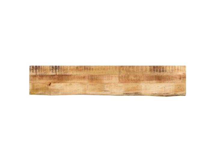 PHGTYUK Tischplatte Massivholz 160x40x3,8 cm Baumkante Mangoholz Rustikale Naturkante, Vielseitig Kombinierbar, Feucht Abwischbar, Einzelstück