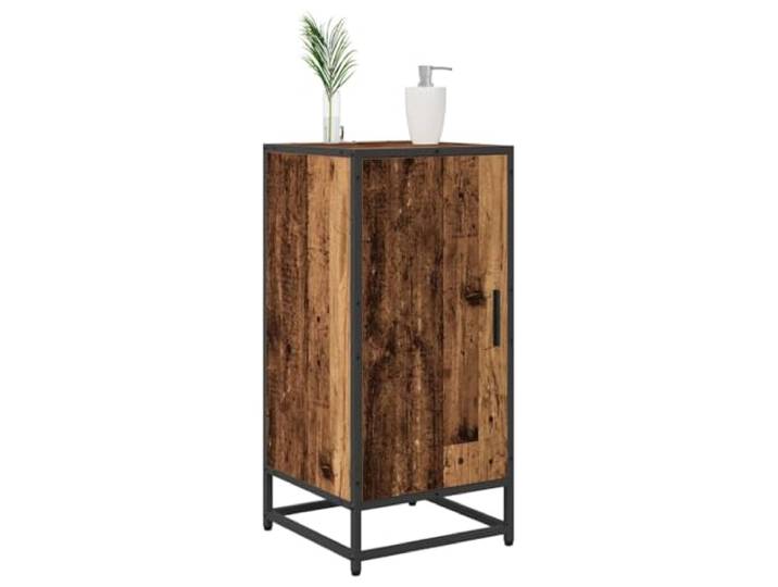 KTHLBRH Anrichte aus altem Holz, 35,5 x 35 x 76 cm, 1 Tür Technisches Holz, modernes Design, großer Stauraum, Montage erforderlich