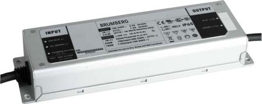BRUMBERG BRUM LED-voeding, 24V, 1-100W, IP65, L x B x H: 199 x 63 x 36 mm