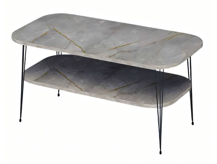 JVmoebel Couchtisch Grauer Holztisch mit modernem Design und stabiler Konstruktion (Packung), Made in Europe