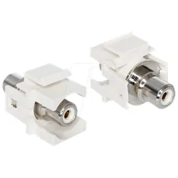 DELOCK 86307 - Keystone  Cinch Buchse > Cinch Buchse weiß
