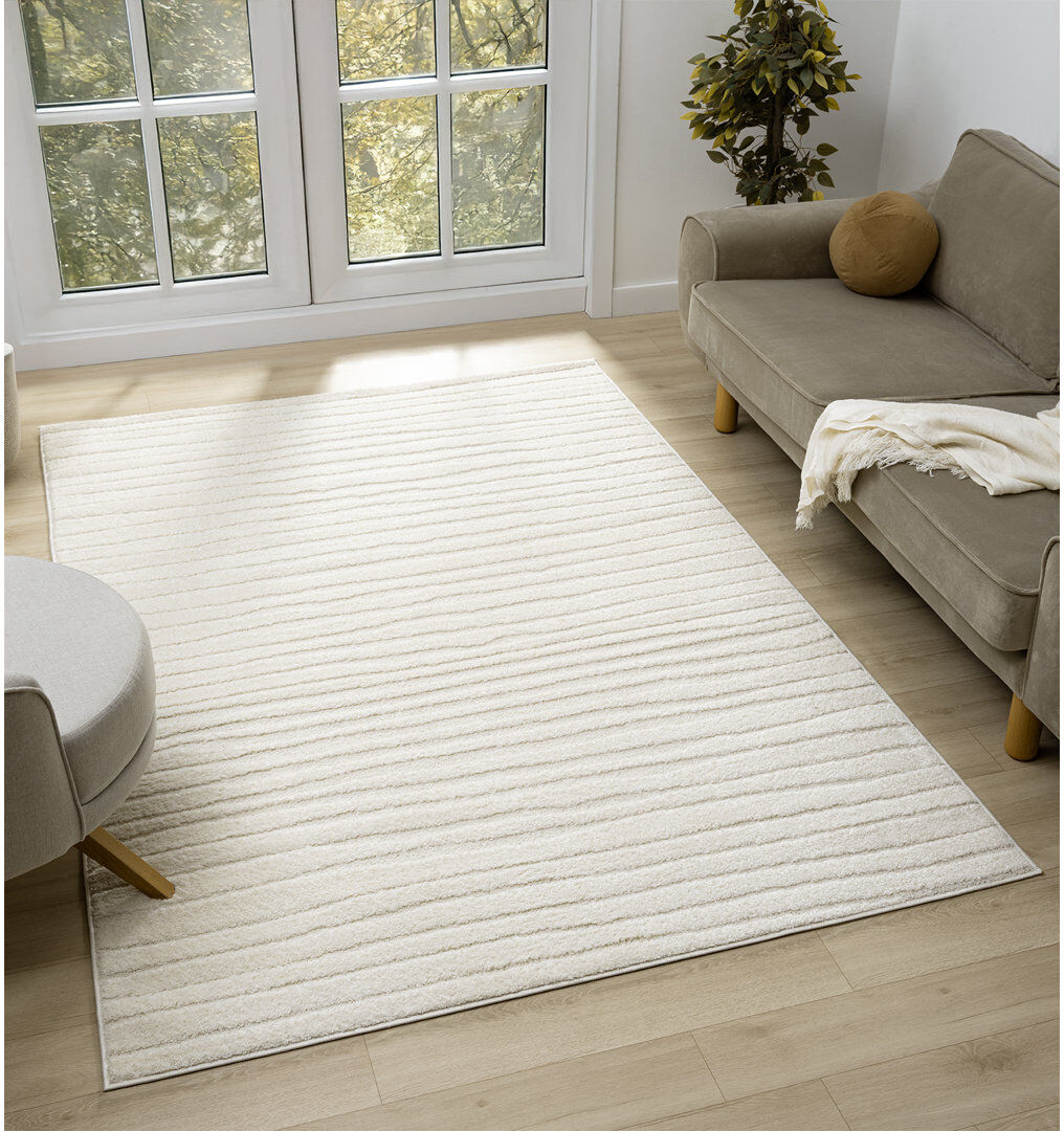 Metro AYA-RENA Geometric Area Rug Cream Rectangle 120 x 170 cm