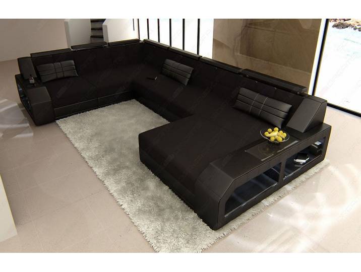 XXL Stoff Wohnlandschaft Matera U-Form