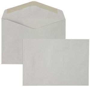 ÖKI Briefumschläge Recycling grau, C5, ohne Fenster, nassklebend, 90g/m², 25 Stück