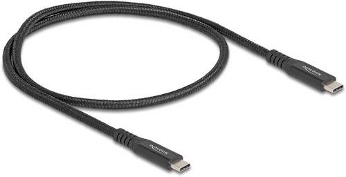 Delock USB-C Kabel USB-C Stecker, USB-C Stecker 0.50m Schwarz 80023