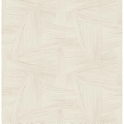 A-Street Prints Reid Light Brown Woven Geometric Wallpaper