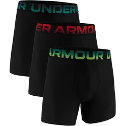 3er Pack UNDER ARMOUR Performance Tech Novelty 6" Boxershorts Herren 322 - green citrine XXL