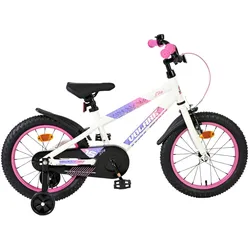 Volare Kinderfahrrad Lily für Mädchen 16 Zoll Kinderrad in Weiß Rosa Lila