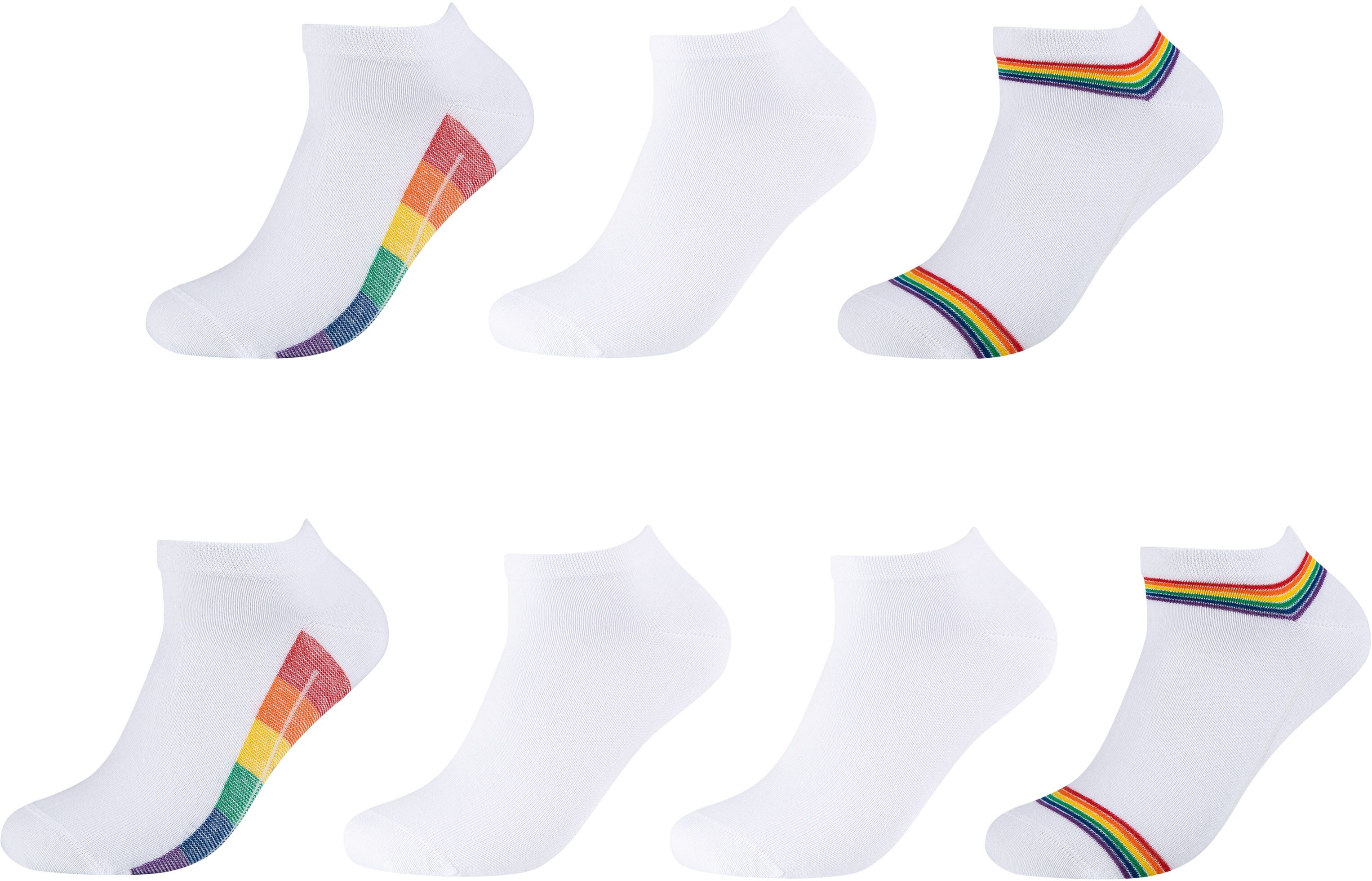 Sneakersocken CAMANO "ca-soft", Herren, Gr. 43-46, bunt (rainbow), Baumwollmischung, normal, Socken Sneakersocken, mit weichem Komfortbund ohne drückende Nähte rainbow 43-46
