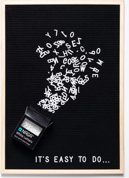 Naga Letterboard Inkl. 149 Tegn, 40x50 Cm