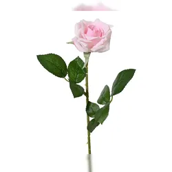 Decoris Künstliche Rose mit Stiel 8x55cm - Kunstblumen Seidenblumen Dekoblumen Blumendeko Stielblumen Blumen Deko Hochzeit Valentinstag Kunstrose Rosa
