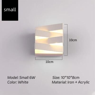 Inspire Curations NovaSquare Modern LED Outdoor Wall Lamp Waterproof Indoor Outdoor Sconce small White 7w Neutral Light