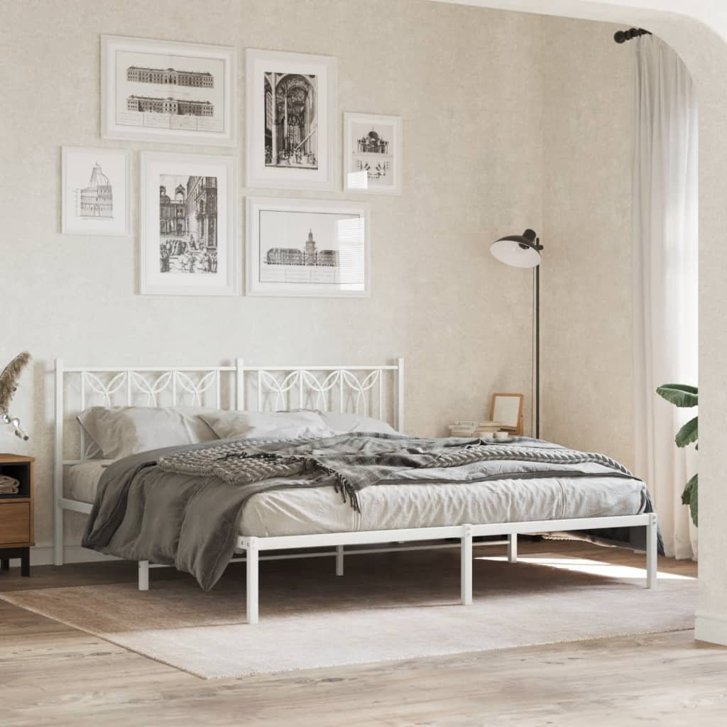 Lark Manor Gonzales Bed Frame White 183 x 213cm