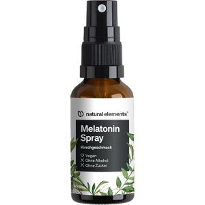 natural-elements Melatonin Spray Kirsche, 30 ml für 210 Nächte, je Sprühstoß 0,25 mg, vegan & zuckerfrei, ohne Alkohol