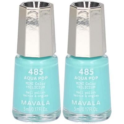 Mavala Nagellack 485 aqua Pop+Silicium 2x 2x5 ml Flüssigkeit