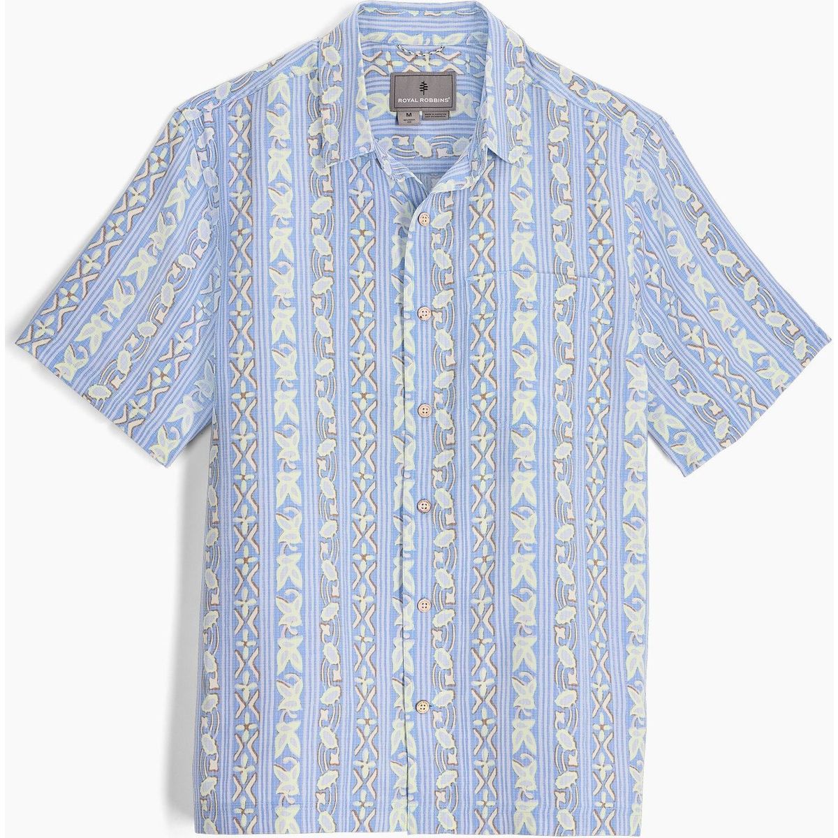 Royal Robbins M Camino Pucker Short Sleeve freshwater botanist pt (930) L Y12600137930L