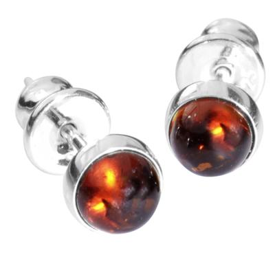 Paar Ohrstecker OSTSEE-SCHMUCK "Ostsee-Schmuck Ohrstecker Classic 5 mm Ohrstecker Classic 5 mm", weiß, Ohrringe, Damen, 6mmrund, Silber 925 (Sterlingsilber)