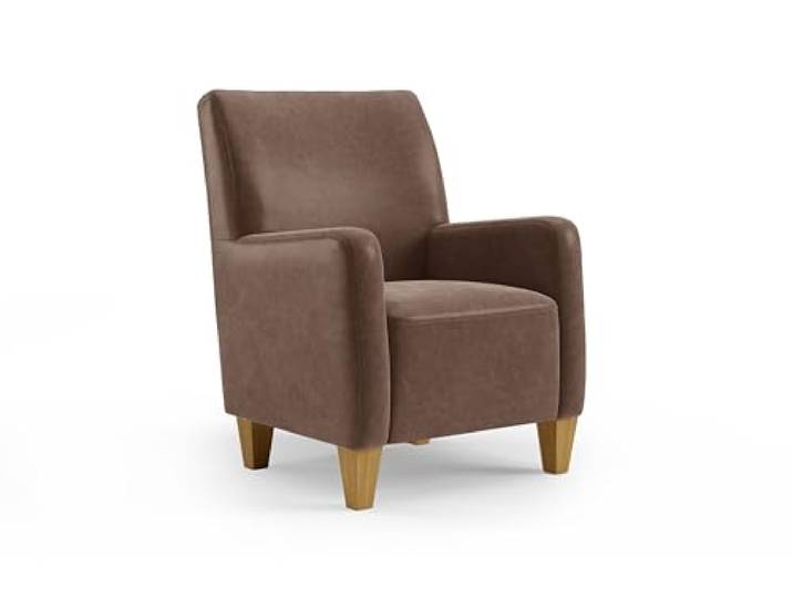 Cavadore Sessel Vida / Polstersessel im trendigen Design / 74 x 93 x 81 / Mikrofaser, Hellbraun