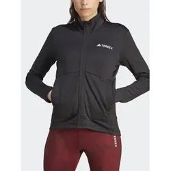 Frauen Adidas AG Adidas Damen Fleecejacke Schwarz Slim Fit - Mehrfarbig - S