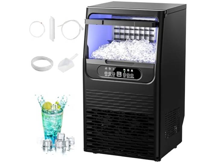 EUHOMY Eiswürfelmaschine Gastro CIM011 36 Eiswürfel in 11 Min, Unterbau-Eismaschine mit Wasserfilter, 6KG Speicherkapazität