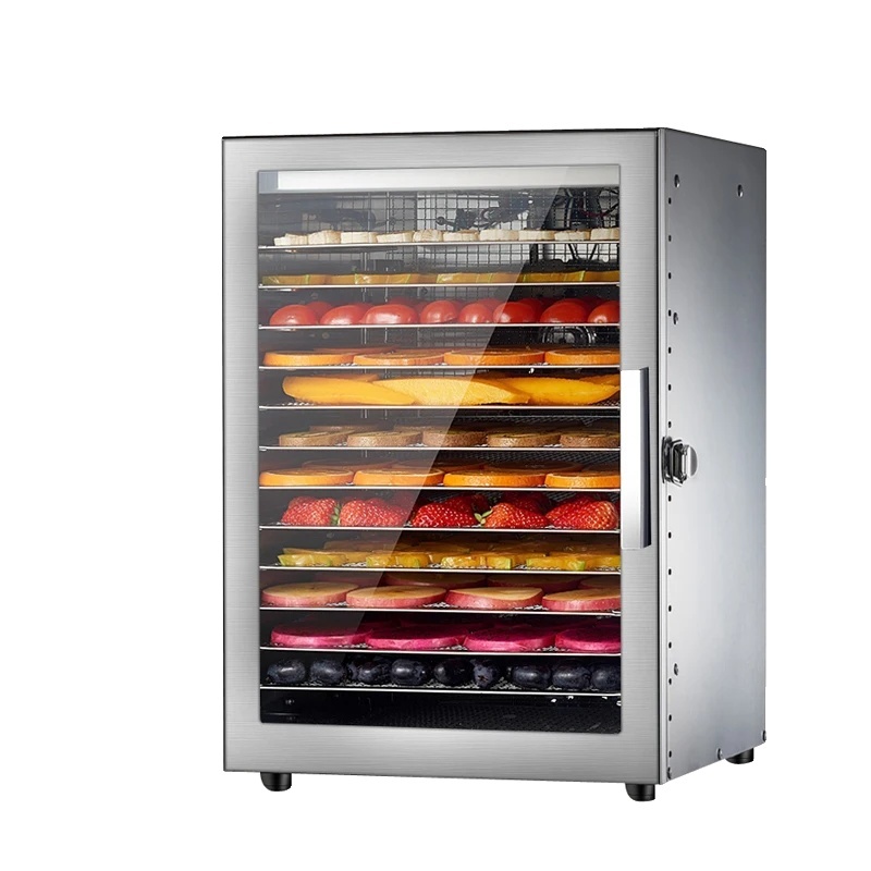 Lebensmittel-Dehydrator, 12 Schichten Kapazität, elektrische Bedienung, hellgelb, 220V