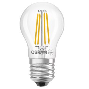 OSRAM LED-Lampe Retrofit Classic P Filament, E27, 4W ersetzt 40W, warmweiß