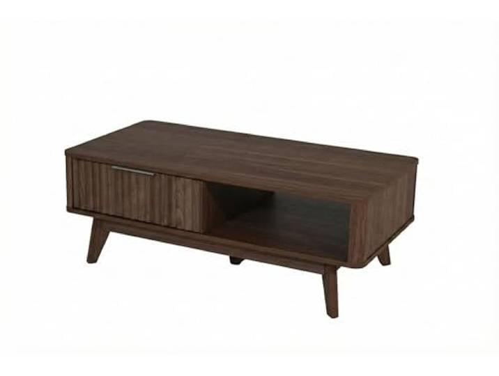 Jahnke COUCHTISCH Wave Coffee SK WALNUSS NB.