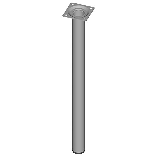 Element System meubelvoet stalen buis wit aluminium H 500 mm, diameter 30 mm