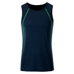 Funktions-Tanktop "JN494" - XL - navy/bright-yellow