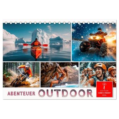 Abenteuer Outdoor (Tischkalender 2026 DIN A5 quer), CALVENDO Monatskalender