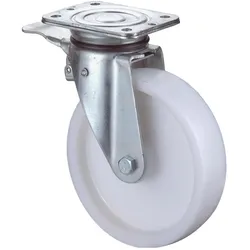 BS Rollen, Möbelrollen, Schwerlastlenkrolle Rad-Ø 150 mm Tragfähigkeit 600 kg mit Feststeller Kunststoff 138x110mm