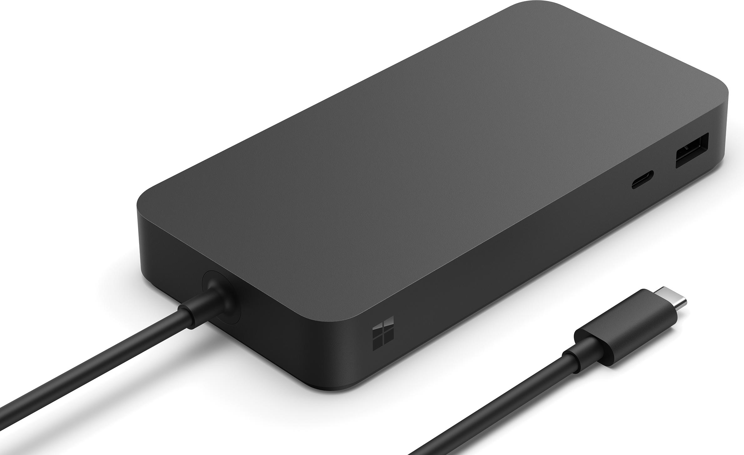 Microsoft Surface Thunderbolt 4 Dock, Kabelgebunden, Thunderbolt 4, 2500 Mbit/s, Schwarz, Kensington, Microsoft