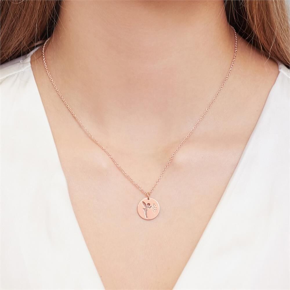 Unique Anhänger Fee Sterlingsilber rosévergoldet rosé