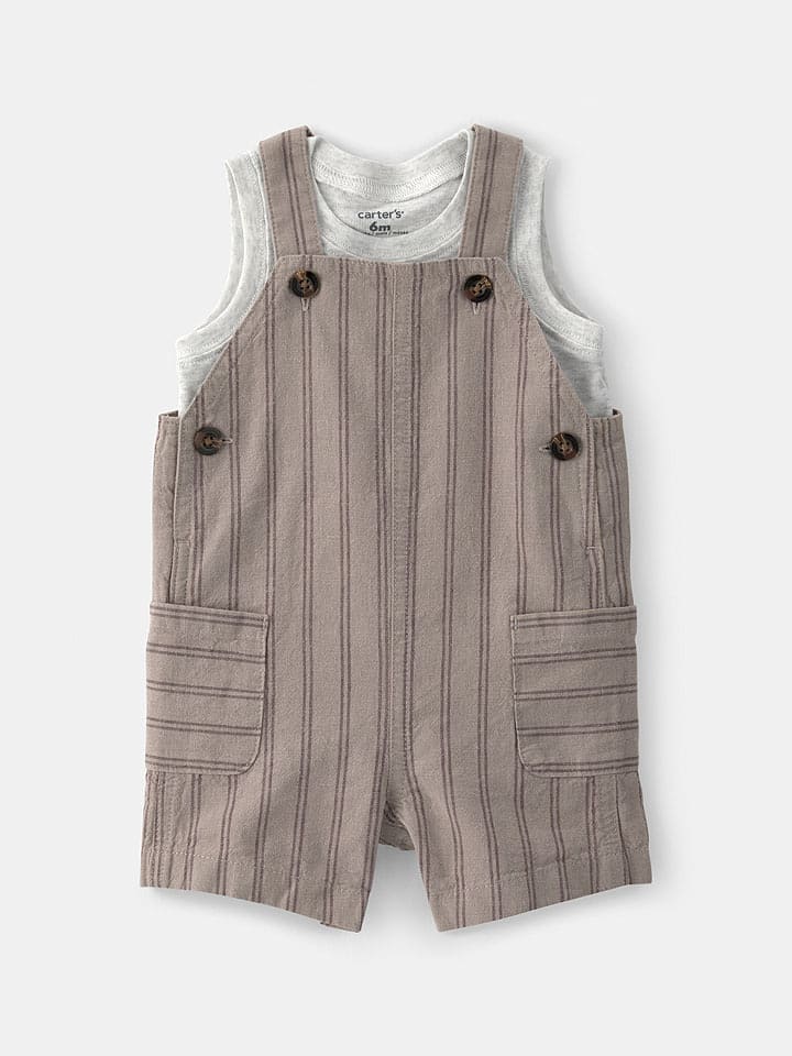 carter's 2tlg. Outfit in Grau/ Braun - 86
