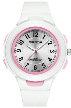 Everyday Crate SANDA 6095 Digital Sports Watch 50M Waterproof Electronic Watch For Students white Pink