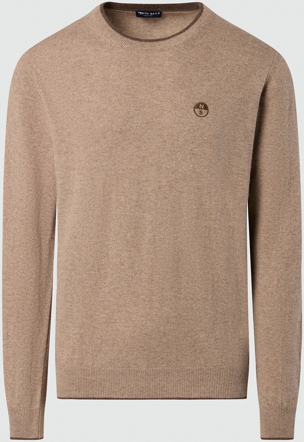 North Sails Maglione girocollo in cashmere Fossil melange M