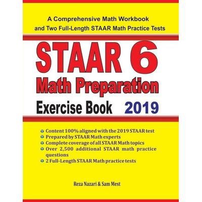 STAAR 6 Math Preparation Exercise Book, Taschenbuch von Reza Nazari,Sam Mest, Effortless Math Education, 978-1-64612-015-4