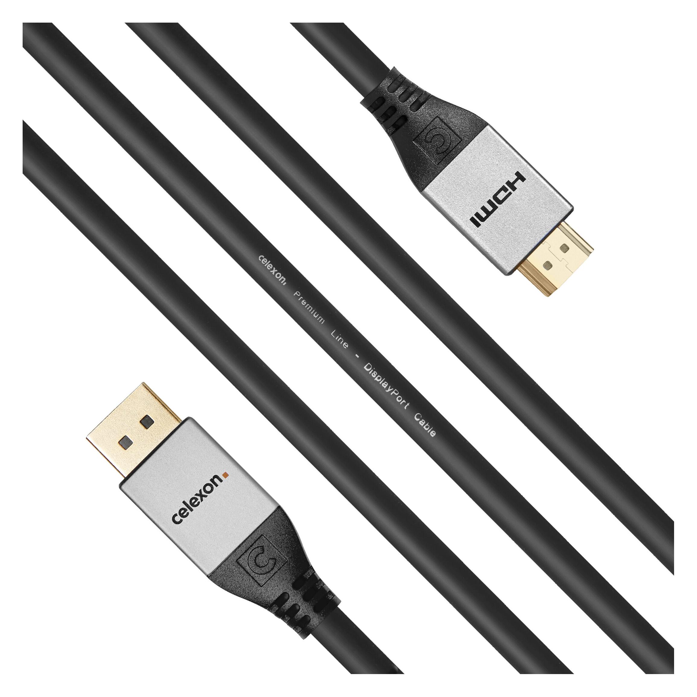Celexon DisplayPort auf HDMI Kabel 4K 1,0m - Professional Line (1 m) (1000015549)