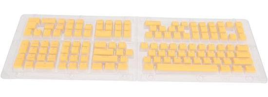 PBT Pudding Keycaps Mechanische Toetsenbord Decoratie Doorschijnend Ontwerp 129 Toetsen Geel