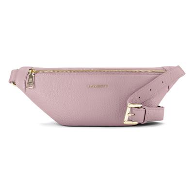 Gürteltasche LAZAROTTI "Bologna Leather Gürteltasche Leder 31 cm", Damen, Gr. B/H/T: 5cm x 13cm, rosa, Leder, Taschen Gürteltasche
