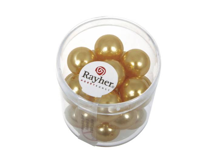 Rayher Renaissance Glaswachsperlen ⌀ 12 mm 21 Stück