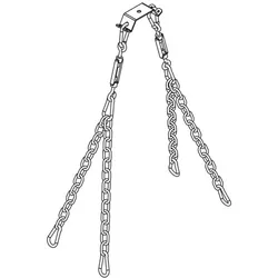 Siteco Kettenabhängung, mit Kettenabhänger für Highbay 21 midi