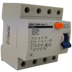 Doktorvolt Fehlerstromschutzschalter Typ A 30mA 100A 4P RCD DV-0836