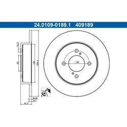 Bremsscheibe ATE 24.0109-0189.1