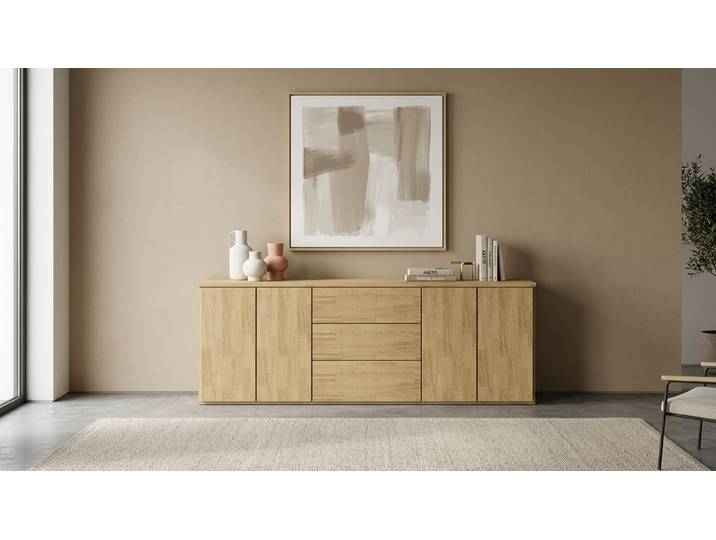 Elegantes Sideboard Eiche Natur geölt