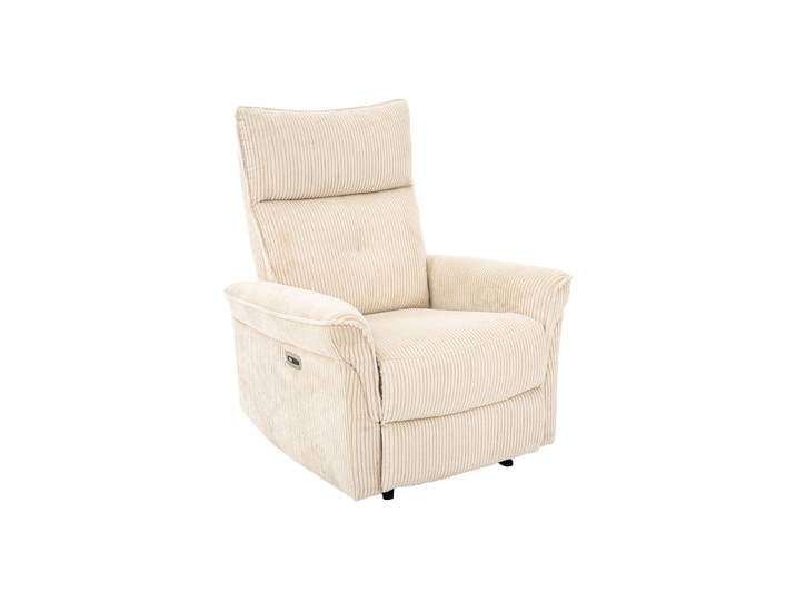 Fernsehsessel Cord beige mit Motor - BELVANO