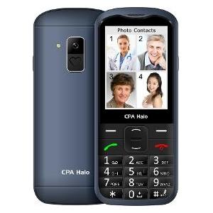 CPA Telefon Halo 28 Senior modrý s nabíjecím stojánkem (TELMY1028BL)