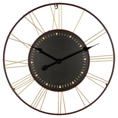 Wanduhr GILDE "Wanduhr rund Mesa", schwarz, B:60cm H:60cm, Wanduhren, Wanduhr