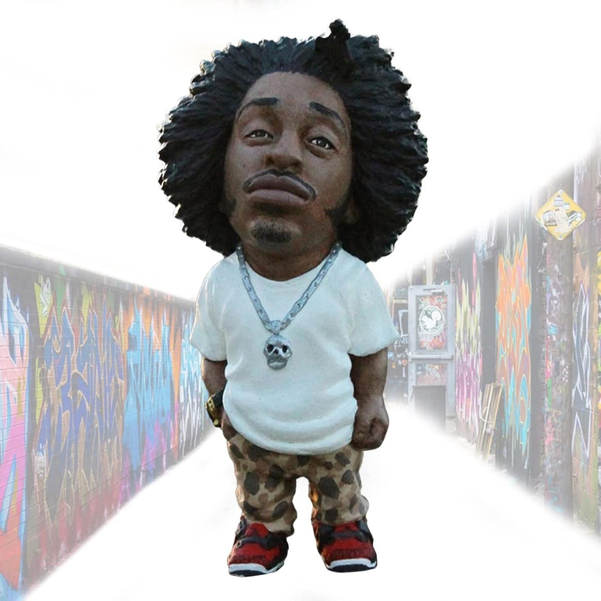 Handgemaakt Resin Beeld van een Rapper - Uniek Verzamelobject en Decoratie