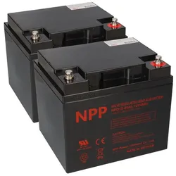 2x Blei-Akku NPD12-45 12V 45Ah zyklenfest für Rollstuhl & Seniorenmobil